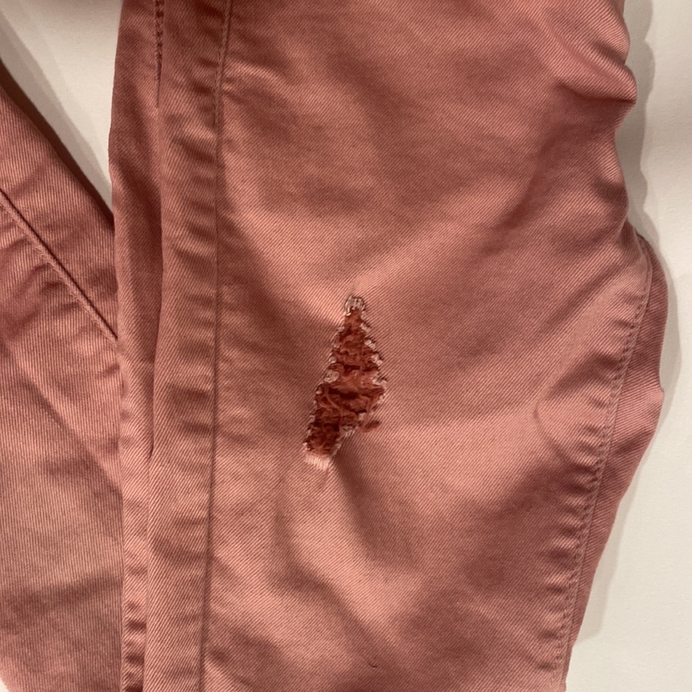 Blue Spice Distressed Jegging’s Skinny jeans rose pink Girls Size 10 - Picture 3 of 8